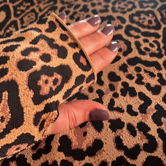 BCBG MaxAzria Sheena French Leopard Print Bodycon Dress - Mob Wife Aesthetic - Picture 13 of 17